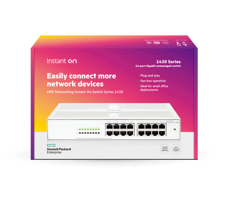 オンピング　ON PNG HPE Networking Instant On Switch 16p Gigabit 1430 - 仕様 | HPE