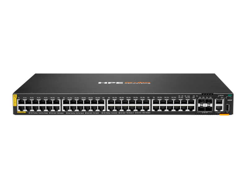 HPE Aruba Networking CX 6200F 48G Class 4 PoE 4SFP+ 370W Switch