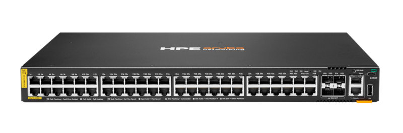 HPE Aruba Networking CX 6200F 48G Class 4 PoE 4SFP+ 740W Switch