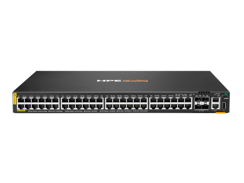 HPE Aruba Networking CX 6200F 48G Class 4 PoE 4SFP 740W Switch