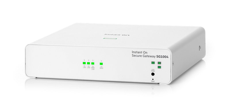 HPE Networking Instant On Secure Gateway 4-port Gigabit SG1004 Left facing