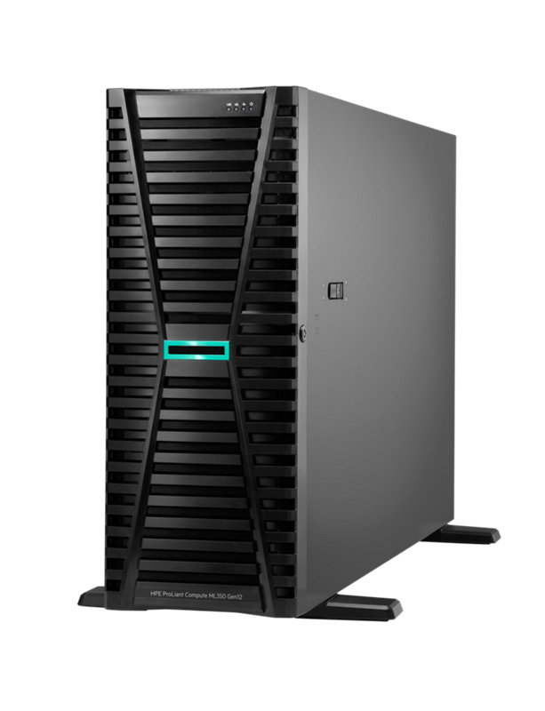 HPE ProLiant Compute ML350 Gen12 6505P 12c 1P 1x32GB-R 4LFF MR408i-o 2x4TB HDD 2x1000W PS EU Server