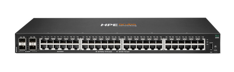 HPE Aruba Networking CX 6000 48p 10M/100M/1G 4p SFP 1G Switch