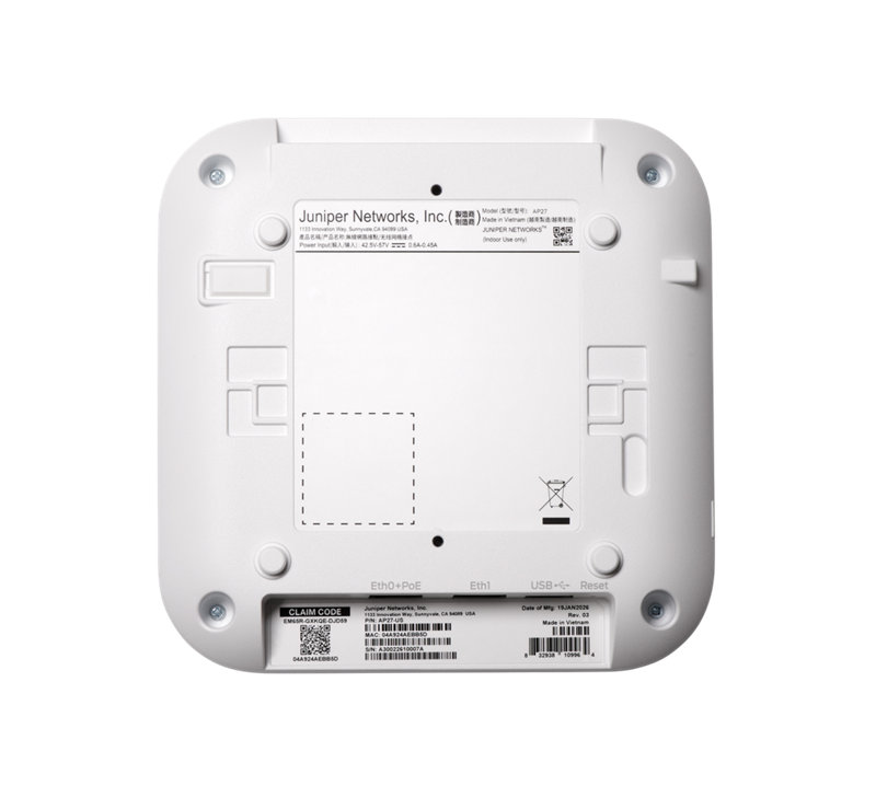 Juniper AP27 High-Performance Access Point Rear facing