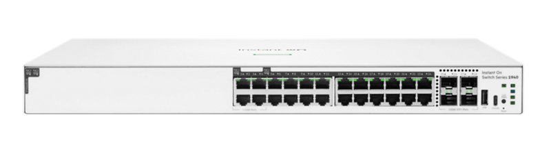 HPE Networking Instant On Switch 20p Gigabit CL4 4p SR2.5G CL6 PoE 4p SFP+ 370W 1940