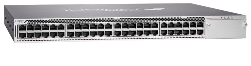 HPE Networking EX5200 48x100M/1G/2.5G/5G/10G MACsec AES-256 CL8 2x100G AFO 3xFan AC Campus Switch Right facing