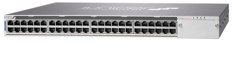 HPE Networking EX5200 48x100M/1G/2.5G/5G/10G MACsec AES-256 CL8 2x100G AFO 3xFan AC Campus Switch Left facing
