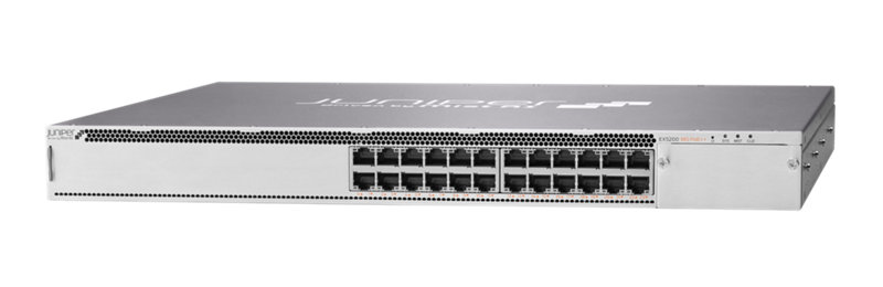 HPE Networking EX5200 24x100M/1G/2.5G/5G/10G MACsec AES-256 CL8 2x100G AFO 2xFan AC Campus Switch Left facing
