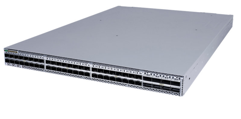 HPE Networking Comware Switch 48p SFP28 25G 8p QSFP-DD 400G 5960 Left facing