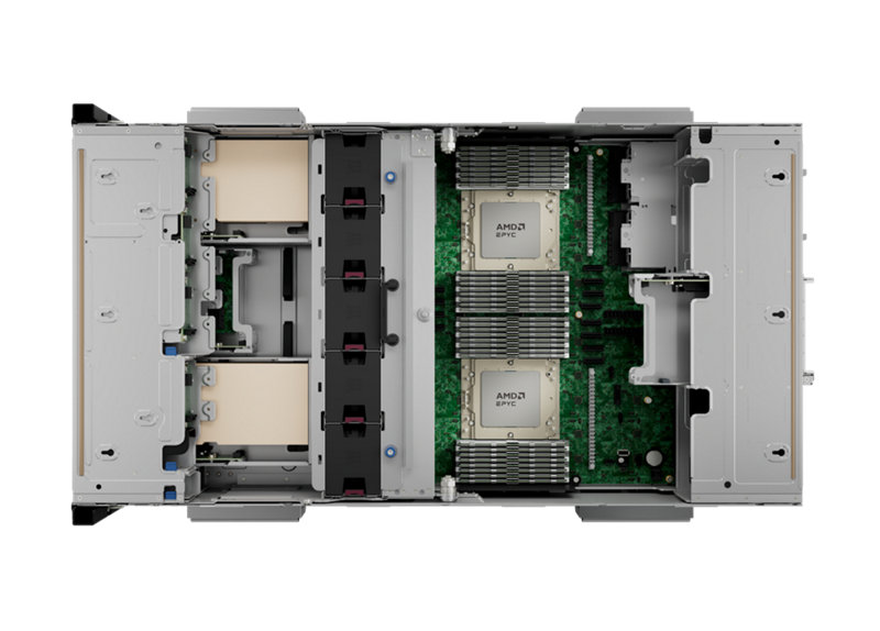 HPE ProLiant DL585a Gen13 Server_Still_Top_System_Tray_No-Heatsinks_Zenith_TRANSPARENT