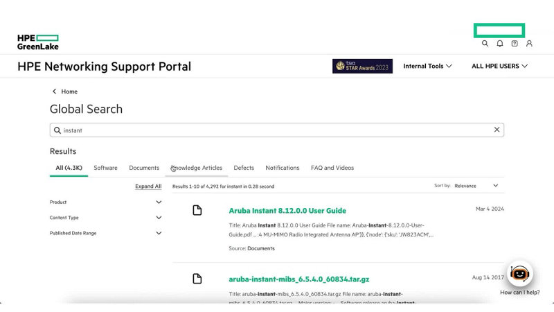 HPE Networking Support Portal - Global Search Demo | HPE México