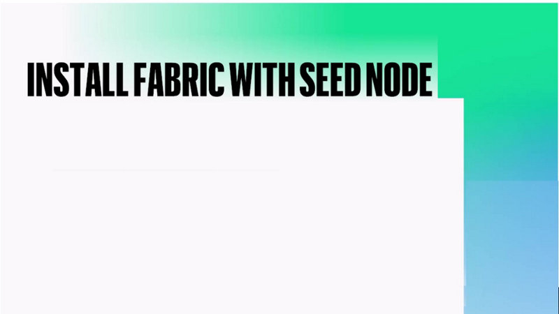 Install HPE Data Fabric by using seed node | HPE