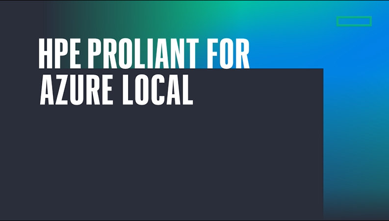 HPE ProLiant for Azure Local