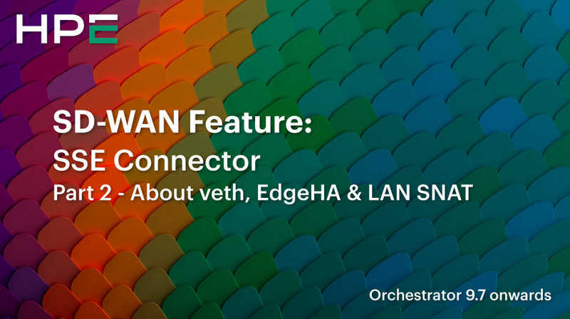 SD-WAN Feature - SSE Connector - Part 2 - About veth, EdgeHA and LAN SNAT