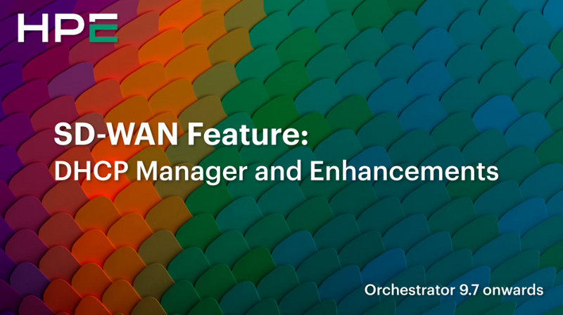 SD-WAN Feature - DHCP Manager and Enhancements