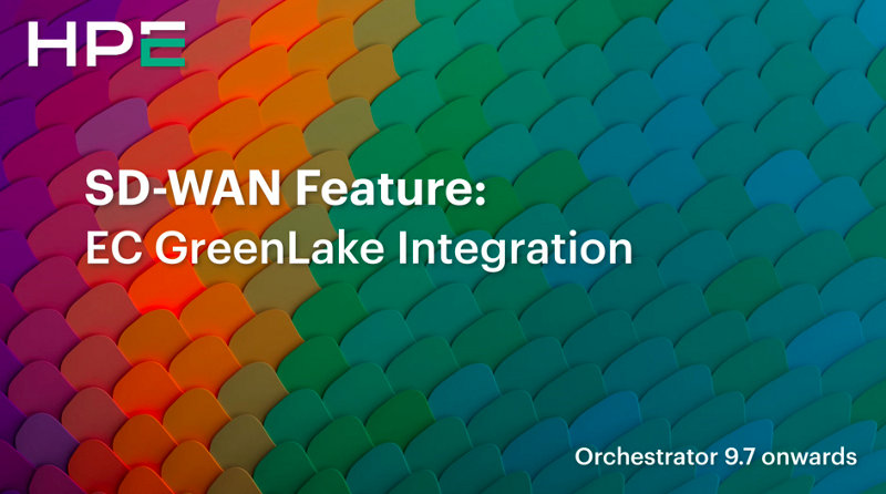 SD-WAN Feature - EC Greenlake Integration
