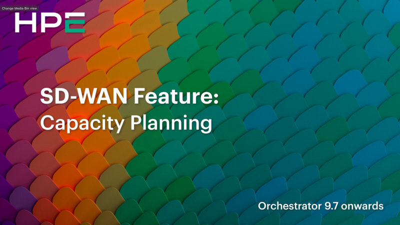 SD-WAN Feature - Capacity Planning