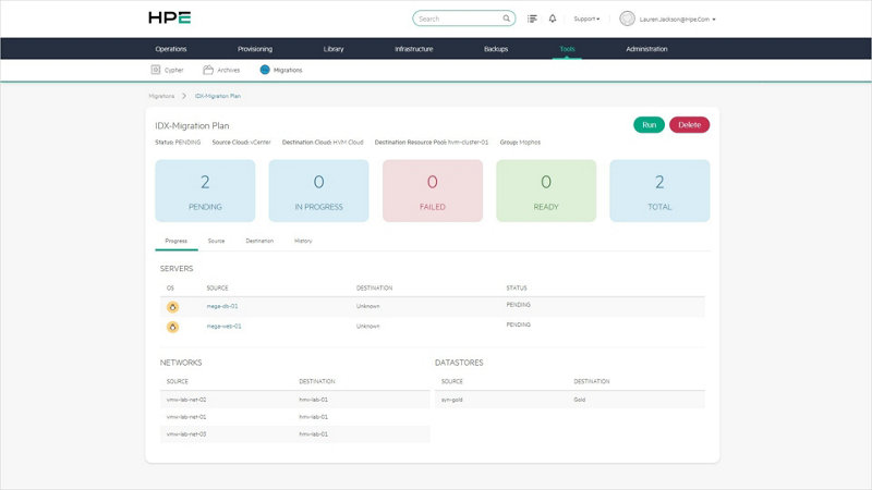 Migrate virtual machines with HPE Private Cloud PC3000 and HPE Morpheus ...