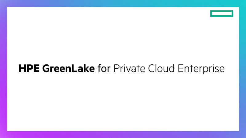 HPE GreenLake For Private Cloud Enterprise Pre-deployed At Equinix